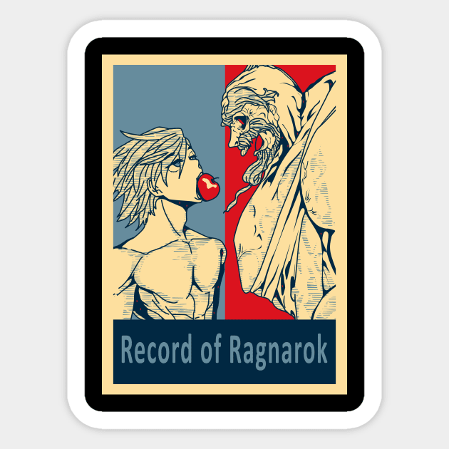 Record of Ragnarok - Adam Vs Zeus Poster V.2 Sticker by Dokey4Artist